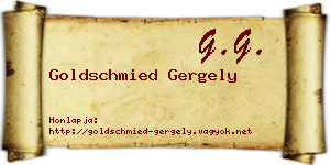 Goldschmied Gergely névjegykártya