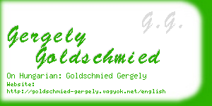gergely goldschmied business card
